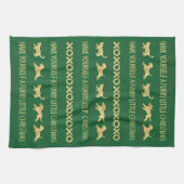 Keukenhanddoek "Furry Little Kersthanddoek" (Horizontaal)