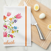 Keukenhanddoek, gepersonaliseerd, van Floral Theedoek (Quarter Fold)