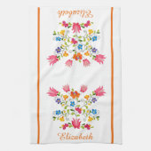 Keukenhanddoek, gepersonaliseerd, van Floral Theedoek (Verticaal)
