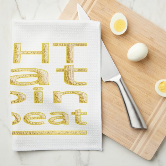 Keukenhanddoek "Hanukkah-Light Eat Spin Repeat" (Quarter Fold)