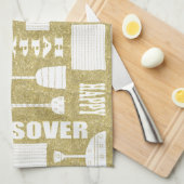 Keukenhanddoek "Happy Pesach/Pesach" (Quarter Fold)