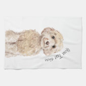 Keukenhanddoek met Champagne Cockapoo (Horizontaal)