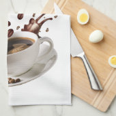 Keukenhanddoek met Coffee Splash Effect Kitchen (Quarter Fold)