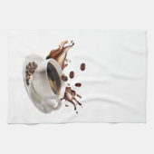 Keukenhanddoek met Coffee Splash Effect Kitchen (Horizontaal)