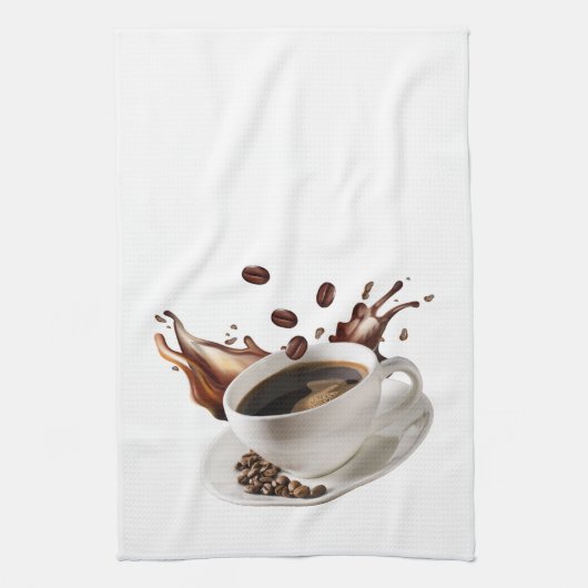 Keukenhanddoek met Coffee Splash Effect Kitchen (Verticaal)