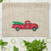 keukenhanddoek met de kerstboom rond de Rode Vrac (Gevouwen)