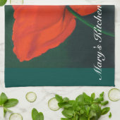 Keukenhanddoek met Red Poppy (Gevouwen)
