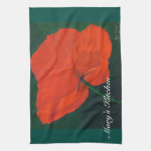 Keukenhanddoek met Red Poppy (Verticaal)