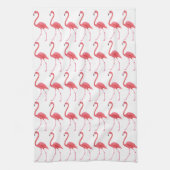 keukenhanddoek met roze flamingos (Verticaal)