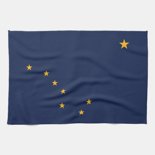 Keukenhanddoek met vlag van Alaska, VS (Horizontaal)