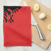 Keukenhanddoek met vlag van Albanië (Quarter Fold)