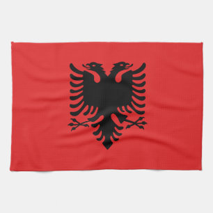 Keukenhanddoek met vlag van Albanië