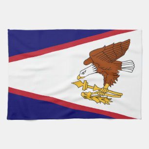 Keukenhanddoek met vlag van Amerikaans-Samoa, V.S.