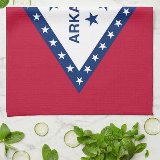 Keukenhanddoek met vlag van Arkansas, VS (Gevouwen)