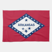 Keukenhanddoek met vlag van Arkansas, VS (Horizontaal)