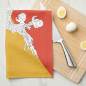 Keukenhanddoek met vlag van Bhutan (Quarter Fold)