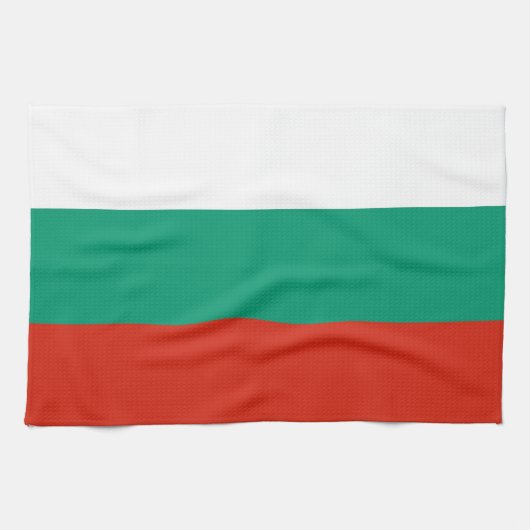Keukenhanddoek met vlag van Bulgarije (Horizontaal)