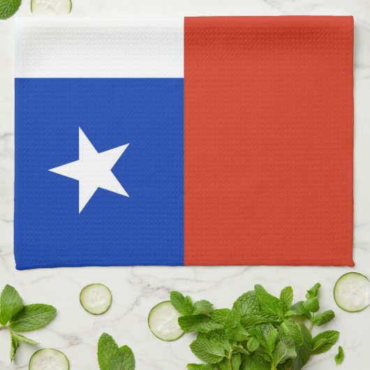 Keukenhanddoek met vlag van Chili (Gevouwen)