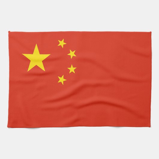 Keukenhanddoek met vlag van China (Horizontaal)