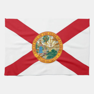 Keukenhanddoek met vlag van Florida, VS