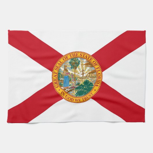Keukenhanddoek met vlag van Florida, VS (Horizontaal)