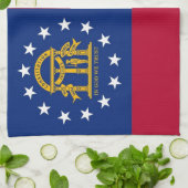 Keukenhanddoek met vlag van Georgia, V.S.A. (Gevouwen)