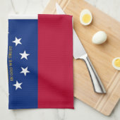 Keukenhanddoek met vlag van Georgia, V.S.A. (Quarter Fold)