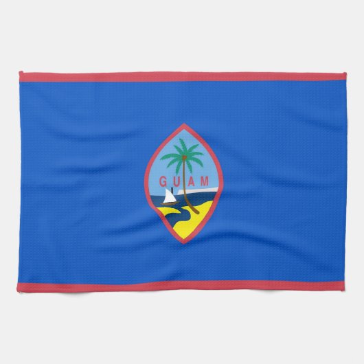 Keukenhanddoek met vlag van Guam, V.S.A. (Horizontaal)