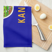 Keukenhanddoek met vlag van Kansas, VS (Quarter Fold)