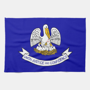 Keukenhanddoek met vlag van Louisiana, VS