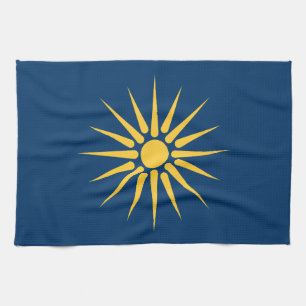 Keukenhanddoek met vlag van Macedonië, Griekenland
