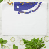 Keukenhanddoek met vlag van Massachusetts, VS (Gevouwen)