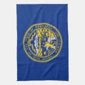 Keukenhanddoek met vlag van Nebraska, V.S.A. (Verticaal)