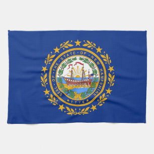 Keukenhanddoek met vlag van New Hampshire, VS
