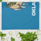 Keukenhanddoek met vlag van Oklahoma, V.S.A. (Gevouwen)