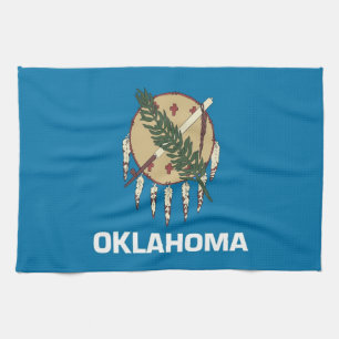 Keukenhanddoek met vlag van Oklahoma, V.S.A.