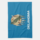 Keukenhanddoek met vlag van Oklahoma, V.S.A. (Verticaal)