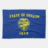 Keukenhanddoek met vlag van Oregon, VS (Horizontaal)