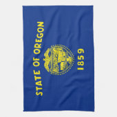 Keukenhanddoek met vlag van Oregon, VS (Verticaal)