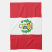Keukenhanddoek met vlag van Peru (Verticaal)