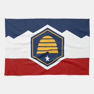 Keukenhanddoek met vlag van Utah, VS