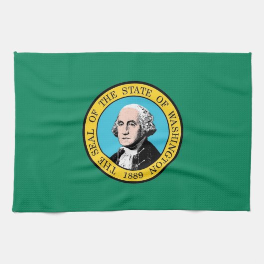 Keukenhanddoek met vlag van Washington, VS (Horizontaal)