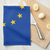 Keukenhanddoek onder EU-vlag (Quarter Fold)
