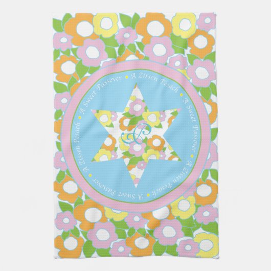 Keukenhanddoek "Pascha Bloemen Pastels" (Verticaal)