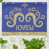 Keukenhanddoek "Passover Pesach Gold" (Gevouwen)