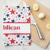 Keukenhanddoek Patriottische sterren Republikein (Quarter Fold)