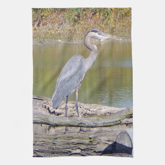 Keukenhanddoek van Blue Heron (Verticaal)