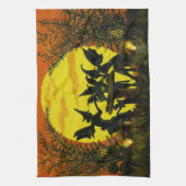 Keukenhanddoek van de heksenfee van Halloween (Verticaal)