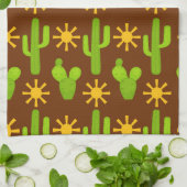 Keukenhanddoek van de Zuidwestelijke patrooncactus (Gevouwen)
