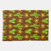Keukenhanddoek van de Zuidwestelijke patrooncactus (Horizontaal)